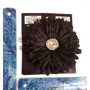 Black Flower Lampshade Decoration Sparkle Bling sparkly